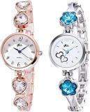 Acnos Luxury Analogue Girl's Watch Multicolour Dial Womens Standard Colored Strap Pack Of 2