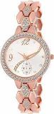 Acnos Premium Round Diamond Silver Dial Analogue Watch For Women's And Girl's Pack Of 1 LOREM215