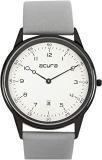 Acura Analog Slim Watch For Men & Women. Cool, Classy, Trendy, Funky, Stylish Unisex Watches. Round White Dial Grey Strap