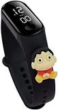 ADAMO ADAMO Digital Unisex Child Watch Black Shinchan Dial Black Colored Strap