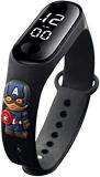 ADAMO ADAMO Digital Unisex Watch Black Batman Dial Black Colored Strap