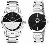 ADAMO Analogue Black Dial Men's & Women's Couple Watch A816 817Sm02