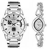 ADAMO Analogue Silver, White Dial Men's & Women's Couple Watch 109 327Sm01