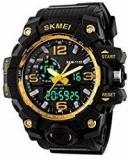 Addic Analogue Digital Multifunctional Outdoor Sports Dual Time Golden Dial Men's & Boy's Watch