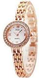 Addic Analogue White Dial Stone Studded Rosegold Watch For Womens & Girls