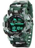 Addic Multicolor Dial Army Green Strap Digital Sports Watch For Men's