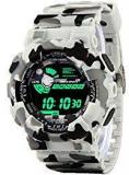 Addic Multicolor Dial Army White Strap Digital Sports Watch For Men's & Boys.