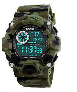 Addic Multifunction Military Green Digital Sports Watch For Men's & Boys.