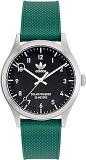 Adidas Plastic Originals Black Dial Unisex Analog Watch Aost23543, Band Color Green