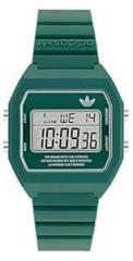 adidas Resin Originals Clear Dial Unisex Digital Watch Aost23558, Band Color:Green