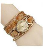 Aelo Stylish Bracelet Analogue Gold Dial Girls Watch Www1051