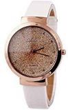 Aelo White Strap Analog Rose Gold Dial Women's Watch Www1045