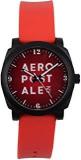 Aeropostale Unisex Wrist Watch Brass Printed Dial & Orange Rubber Straps Analogue Watch