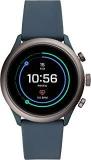 Amazon Renewed Renewed Fossil Sport 43mm, Smokey Blue Unisex Metal And Silicone Touchscreen Smartwatch With AMOLED Screen, Heart Rate, GPS, NFC, Music Storage And Smartphone Notifications FTW4021