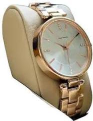 AMERICANVIBER Women Rose Gold Dial Stainless Steel Analog Watch with Studded Rose Gold Band Watch for Girls