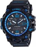 Analog Digital Black Dial Men's Watch 1155 Blue