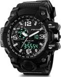 Analog Digital Sports Black Dial Multi Functional Mens Boys Watch SK1155