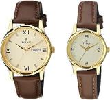 Analog Gold Dial Pair Watch NK15802490YL05