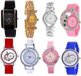 Analog Multi Color Watches For Girls Women Pack Of 8