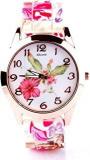 Analog Multi Colour Dial Floral Print Belt Women Watch & Girls Watch Pnk Floral M