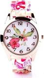 Analog Multi Colour Dial Floral Print Belt Women Watch & Girls Watch Pnk Floral