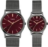 Analog Red Dial Pair's Smart Watch TW00PR272