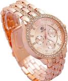 Analog Rose Gold Dial Women's Watch 839KKM21