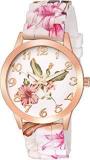 Analog White Dial Red Flower Printed Women's And Girl's Watch SAWHT 751