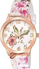 Analog White Dial Red Flower Printed Women's and Girl's Watch SAWHT 751