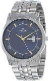 Analog With Day And Date Blue Dial Stainless Steel Strap Watch For Men NS1774SM01