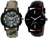 Analogue Black Dial Army Men's Watch, Combo Pack Of 2