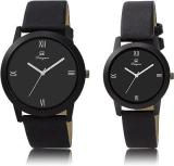 Analogue Black Dial Leather Belt Men & Women Couple Watch Popular Couple BL Unisex 75