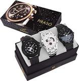 Analogue Black Dial Men's And Boy's Watch Combo Set Of 3