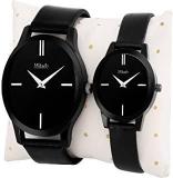 Analogue Black Dial Women's & Men's Couple Watch Unite V1