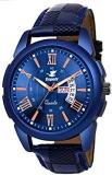 Analogue Blue Dial Day And Date Boy's And Men's Watch CheckBlueRay0507