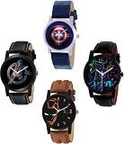 Analogue Boys' Watch Assorted Dial Assorted Colored Strap Pack Of 4