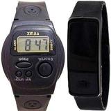 Analogue Digital Unisex Watch Black Dial Black Colored Strap NV_DGTL_BLK_WTCH_2