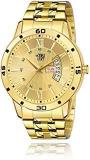 Analogue IPG Gold Dial Day & Date Display Analogue Watch For Men And Boys