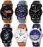 Analogue Men's & Boys' Watch Assorted Dial Assorted Colored Strap Pack Of 6