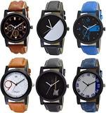 Analogue Men's & Boys' Watch Multicolour Dial Multicolour Strap Pack Of 6