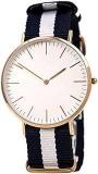 Analogue Men's And Women's Unisex Watch White Dial White Blue Colored Strap