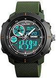 Analogue Men's Watch Black Dial Green Colored Strap