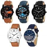 Analogue Multi Colour Dial Men's Boy's Watch Combo Pack Of 5 Watch