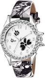 Analogue Multicolor Dial And Colorfull Black Leather Strap Watch For Girl's &Women' 331