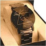 Analogue Multicolour Dial Metal Black Strap Diamond Cut Glass Women's Watch