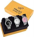 Analogue Pink, White, Black Dial Women's Watch Combo PW3 47