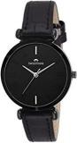 Analogue Women's Watch Black Dial Black Colored Strap