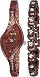 Analogue Women's Watch With Bracelet Brown Dial Brown Colored Strap P WC 5005