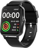 AQFIT AQFIT W12 Smartwatch IP68 Water Resistant | 1.69 Full Touch Screen Display | Up To 7 Days Of Battery Life | Integrated Health Check | 5.0 Bluetooth | For Men And Women Black