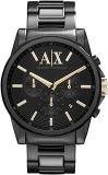 Armani Exchange Outerbanks Analog Black Dial And Band Men's Stainless Steel Watch AX2094